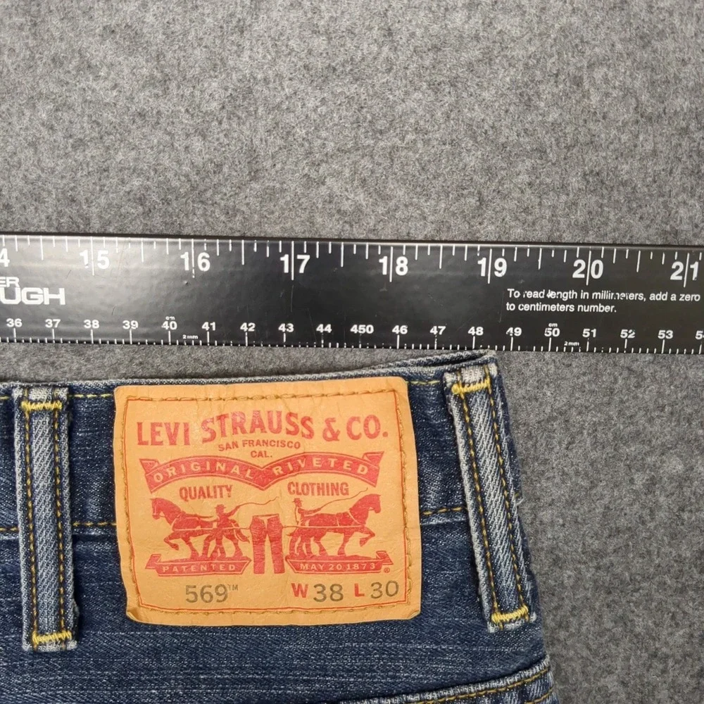 Levi's 569 Jeans Mens‎ W38 L30 Blue Denim Straight Leg Classic Fit